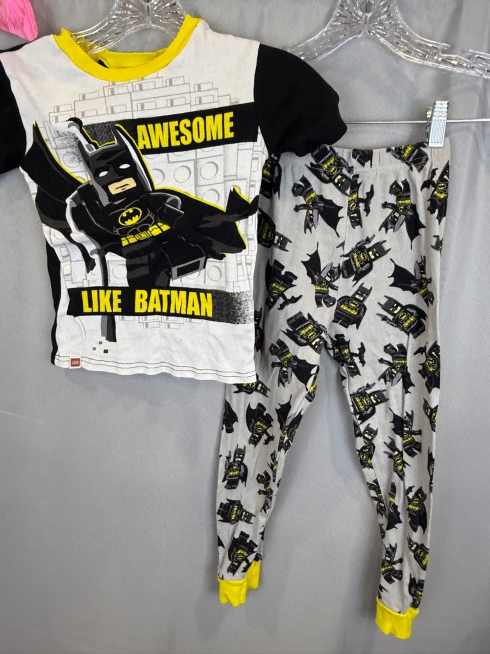 Batman Fitted Short Sleeve Pajama Set- Size 8